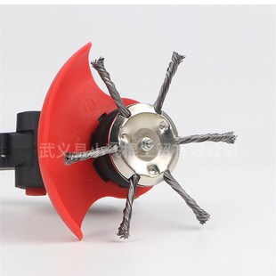 小型锂电钢丝打草头 6股锂电割草机配件 钢丝除草轮割草刀片打草