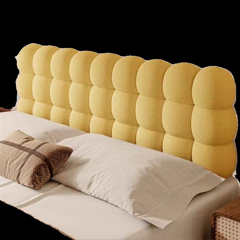 小雪球床头软包靠垫奶油风悬浮床卧室2023新款榻榻米床上靠背靠枕