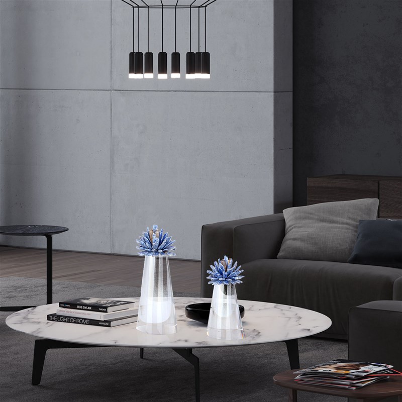 北欧轻奢蓝色水晶摆件样板间玄关酒柜电视柜家里装饰品工艺品