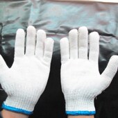 劳保手套 工作加厚细纱棉线劳动棉纱手套耐磨棉线手套500g手套 包邮