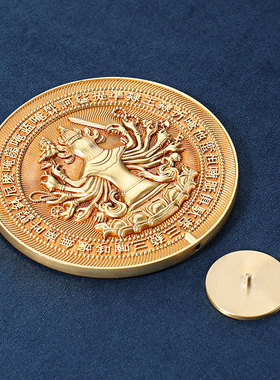 慧宝纯铜准提宝镜家居尊提宝镜办公装饰随身迷你像桌面摆件