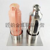 不锈钢双座加大加厚底板车载家用免固定暖壶防倒托架 固定支架