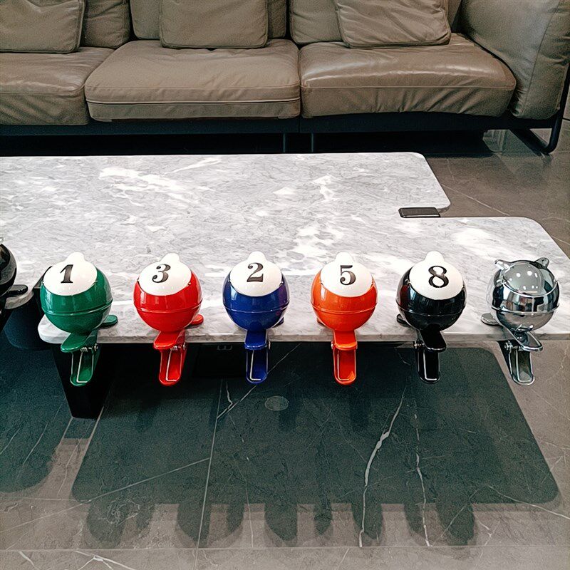 时尚金属床头桌边办公室KTV创意带夹子桌边烟灰缸大号个性有带盖