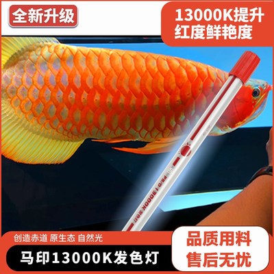 马印鱼缸灯nec6700k龙鱼专用发色灯T5灯管金红龙灯2700k烤色灯