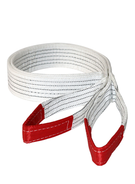 扁平白色吊装带工业起重吊带行车吊车双扣拖车绳3/5吨8吨10米2T4M