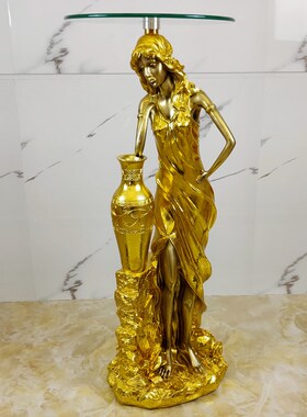 客厅落地摆件家居装饰品沙发角落角几欧式非洲美女酒店西餐厅摆设