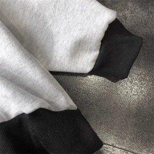 灰色POLO领加绒卫衣男春秋款男装美式翻领春季休闲情侣装上衣男生