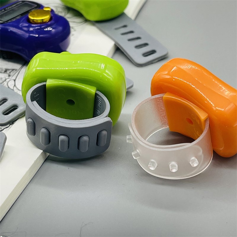 电子计数器手指环10个一份手按读数数显大屏显示点数器迷你戒指