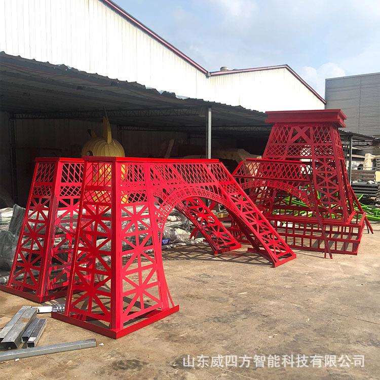 威四方现货埃菲尔铁塔模型摄影婚庆装饰大型铁艺摆件售楼广场摆件