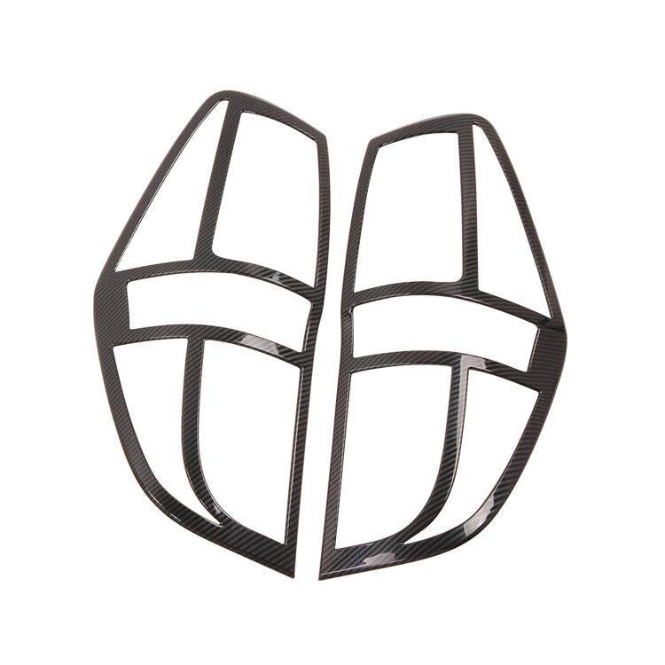 适用于2019款现代H1-ABS黑色碳纤纹尾灯框尾灯罩装饰件