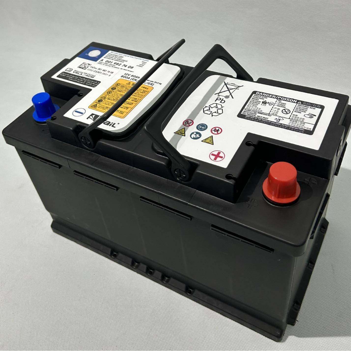 适用于热卖奔驰汽车电池12V80AhAGM汽车启停铅酸电池