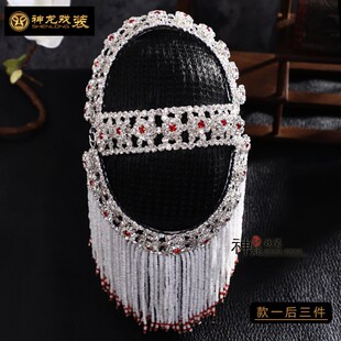 水钻头面小姐丫鬟攥围簪尾 后三件 戏曲包头用品 青衣花旦头饰京式