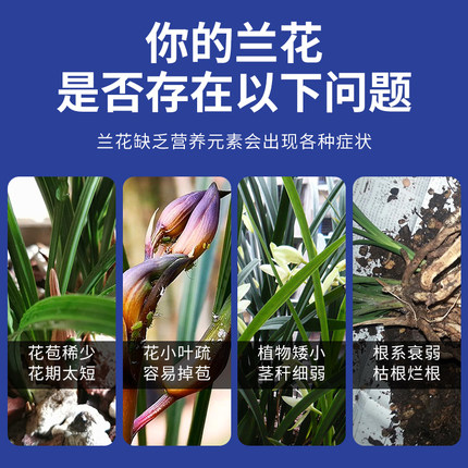 兰灵王兰花专用营养液花肥料EM菌君子兰蝴蝶兰墨兰促花兰科活化剂