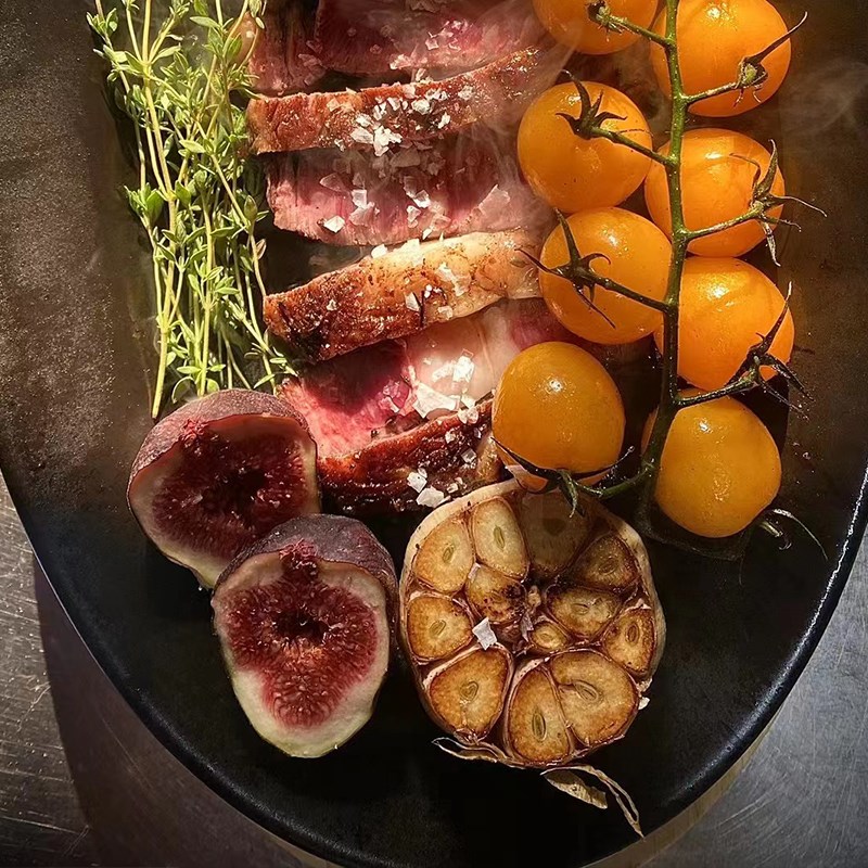 耐高温陶瓷牛排盘换代牛排盘椭圆形哑光骨瓷法式西餐牛排盘烤箱盘