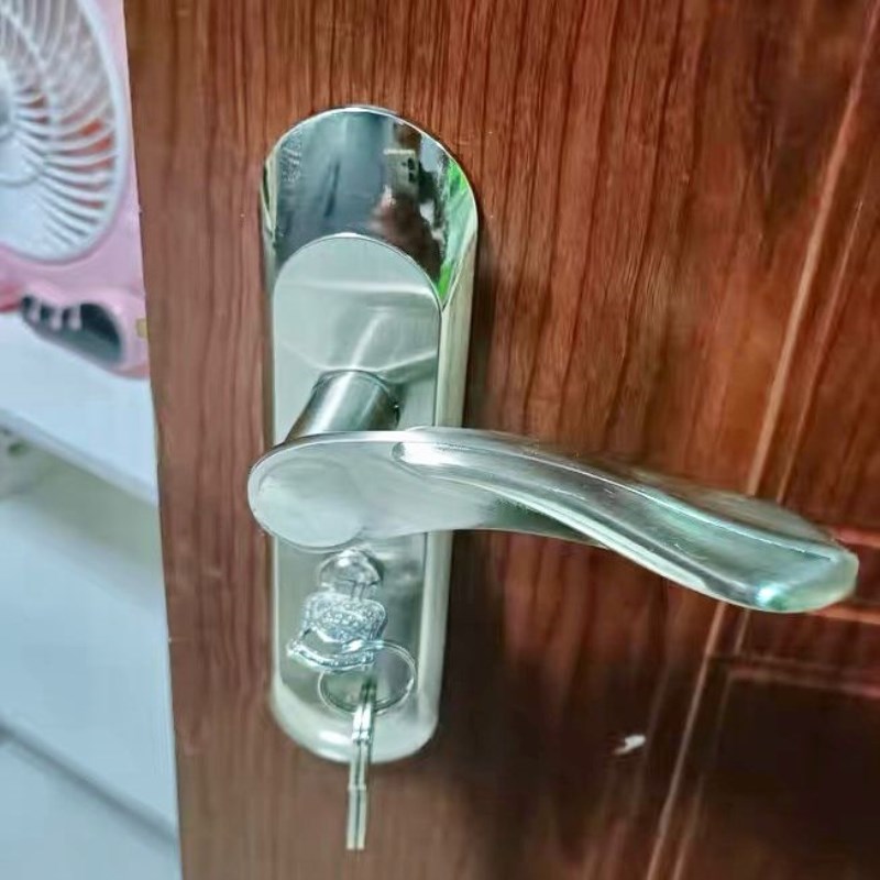 家用实木木门锁静音机械锁具配件单舌房间卧室内铝合金通用型