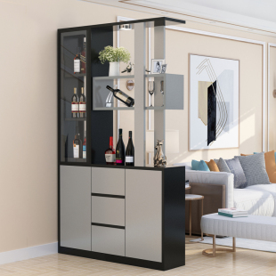 酒柜玄关柜鞋 饰柜餐厅客厅双面隔断柜 柜一体北欧间厅柜简约屏风装