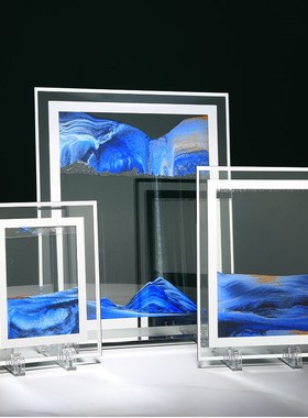 流沙画摆件创意艺术解压沙漏客厅办公室酒柜电视柜家居轻奢装饰品