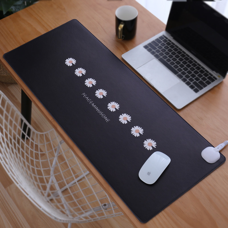 超大暖桌垫桌面办公电脑桌室暖手保暖电热冬发热加热鼠标垫北欧风