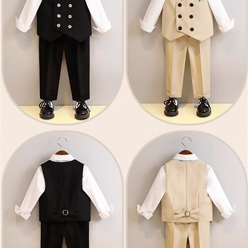 儿童西装礼服花童男童套装生日婚礼钢琴礼服演出服周岁冬季外套