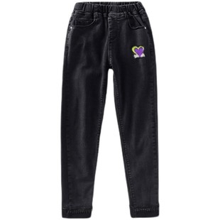 4女童冬天加绒加厚2021新款裤子5一体绒外穿6牛仔裤薄绒修身7棉裤