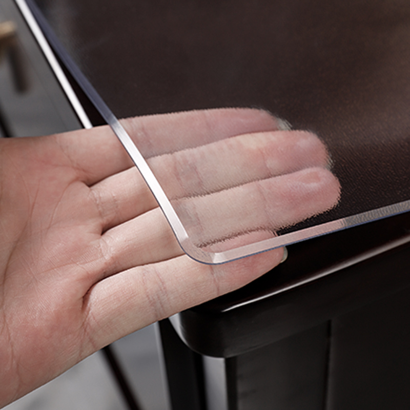 新中式耐脏透明鞋柜桌垫防水防油免洗软玻璃塑料PVC水晶板保护垫