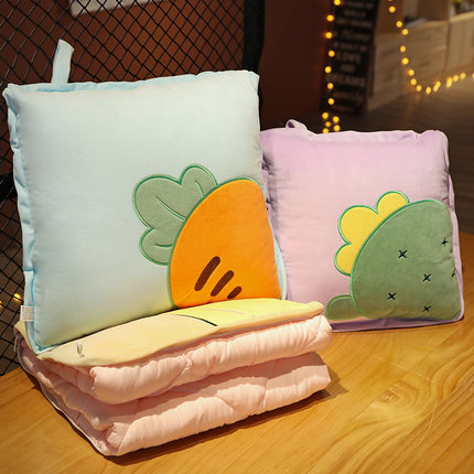 抱枕被子两用办公室午睡空调被女生睡觉枕头车载折叠二合一靠枕男