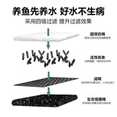 鱼缸静音水泵过滤盒小型瀑布式 挂壁三合一家用循环增氧外置过滤器