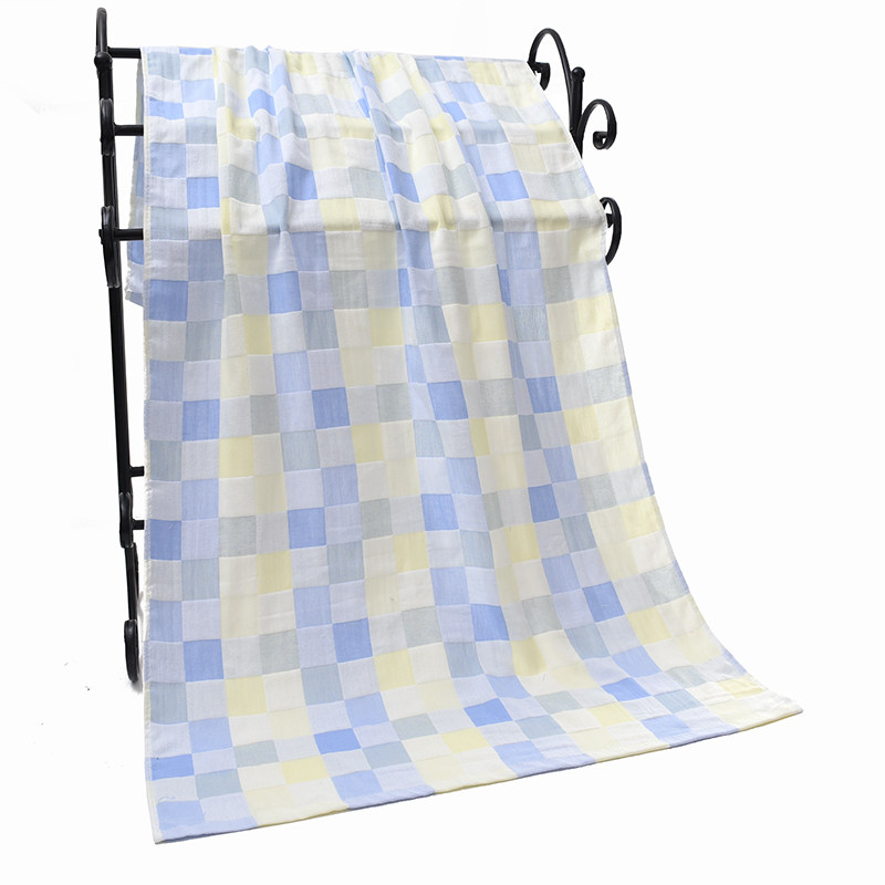 双层纯棉纱布浴巾彩格款婴幼儿宝宝柔软吸水亲肤B类,居家布艺,浴巾,淘宝优惠券,粉丝福利购,淘宝优惠卷