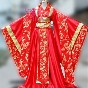 古装服装贵妃唐朝皇后仙女拖尾演出服汉服古代女装中式新娘婚服