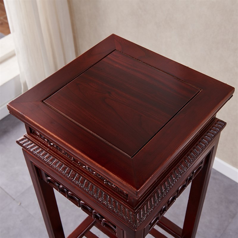 花架实木中式客厅吊兰榆木仿古绿萝盆景方形室内架子欧式简约阳台