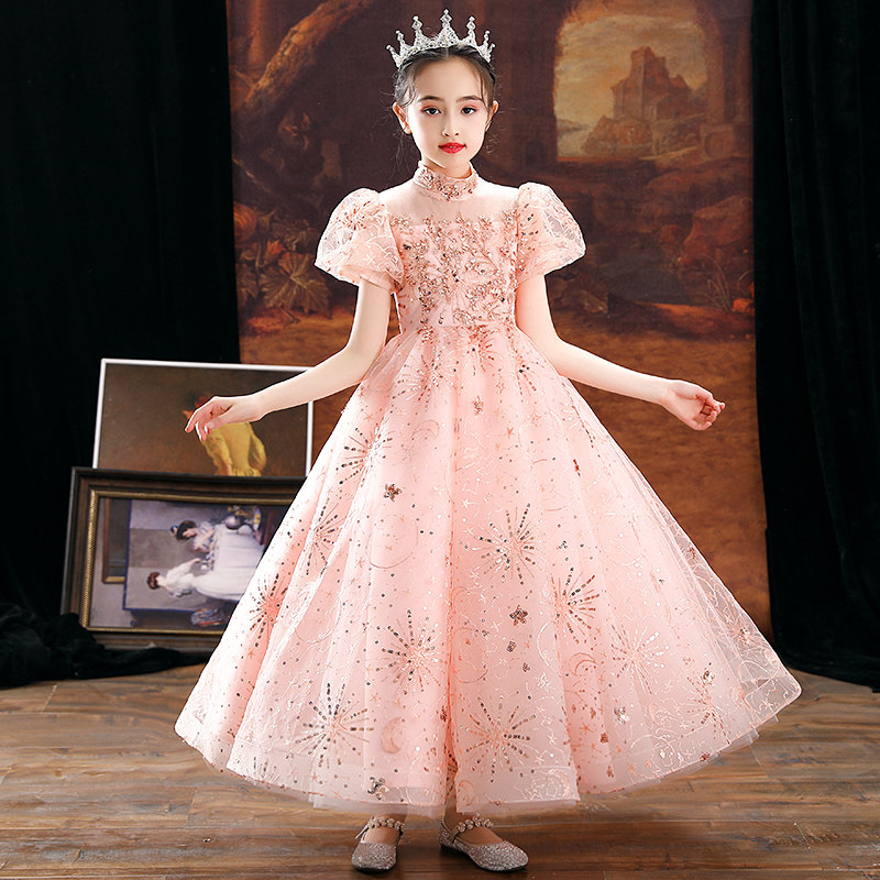 女童生日公主裙儿童高端婚纱花童小女孩主持人钢琴演奏晚礼服粉色,童装/婴儿装/亲子装,儿童礼服,淘宝优惠券,粉丝福利购,淘宝优惠卷