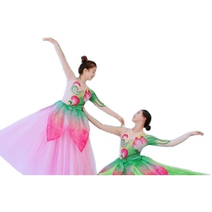 开场舞大摆裙女成人新款大气歌伴舞演出服装大型舞蹈舞台表演裙子