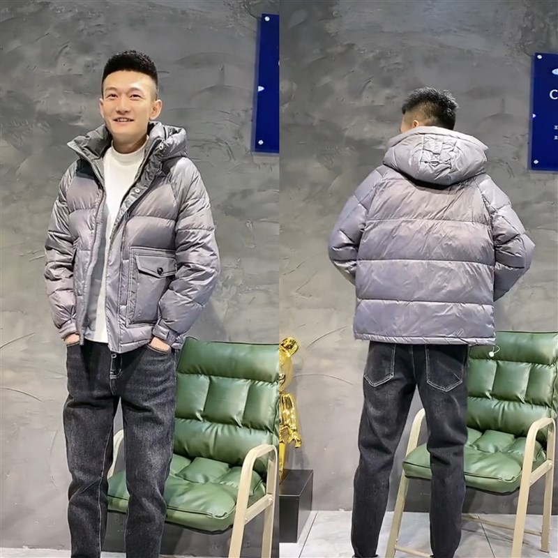 男款冬装保暖加厚黑色短款连帽羽绒棉棉服男大口袋冬季男士外套潮