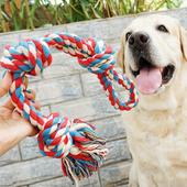 大狗大号互动耐咬棉绳玩具宠物洁齿磨牙棒金毛拉布拉多狗绳结拉环