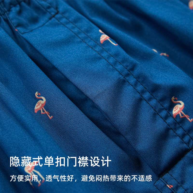 男士纯棉阿罗裤平角加大码四角内裤家居睡裤宽松休闲透气全棉短裤