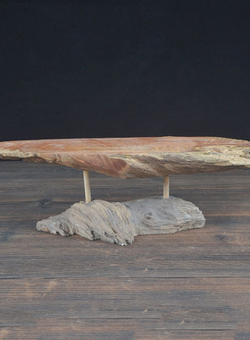 创意风化木根雕人物佛像底座实木枯木木架家居客厅装饰品禅意摆件