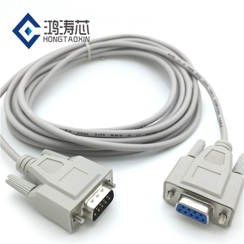 DB9公对母连接线 9针串口 公转母 母对母 COM口数据线 RS232转换