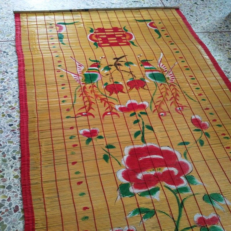 潮汕婚庆潮汕传统妙儿纯手工制作竹门帘用大门门帘尺寸可订做竹帘