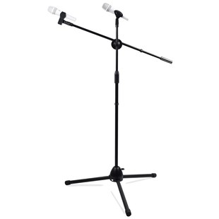 专业麦克风支架落地式 金属话筒支架舞台演出K歌三角话筒架子加重