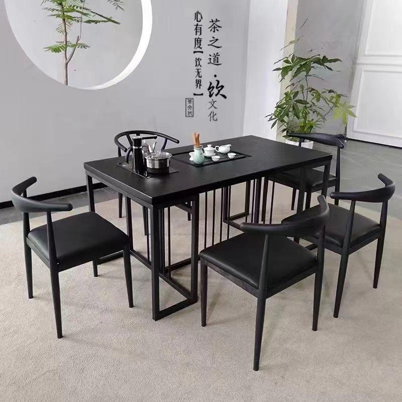 火烧石茶桌椅组合茶具套装一体茶几大理石简约现代茶台功夫泡茶桌