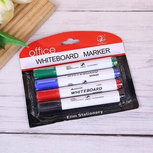 白板笔可擦儿童无毒办公用品白板擦记号笔黑色蓝色红色绿色学生