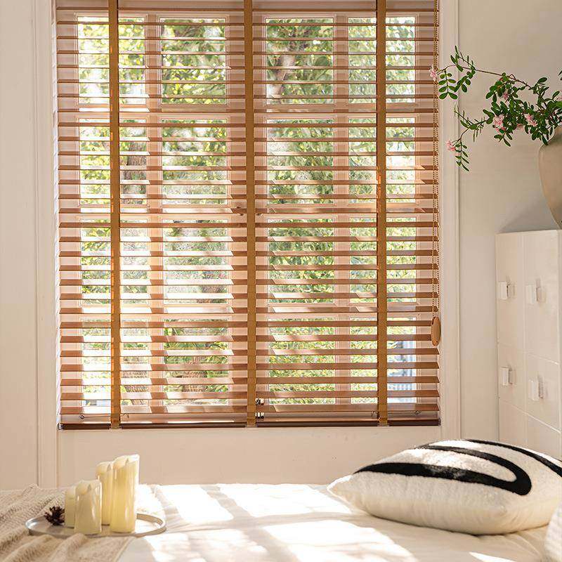 现代简约实木百叶窗帘办公室卧室隔断百叶帘升降遮阳拉绳百叶窗帘,电子元器件市场,其它元器件,淘宝优惠券,粉丝福利购,淘宝优惠卷
