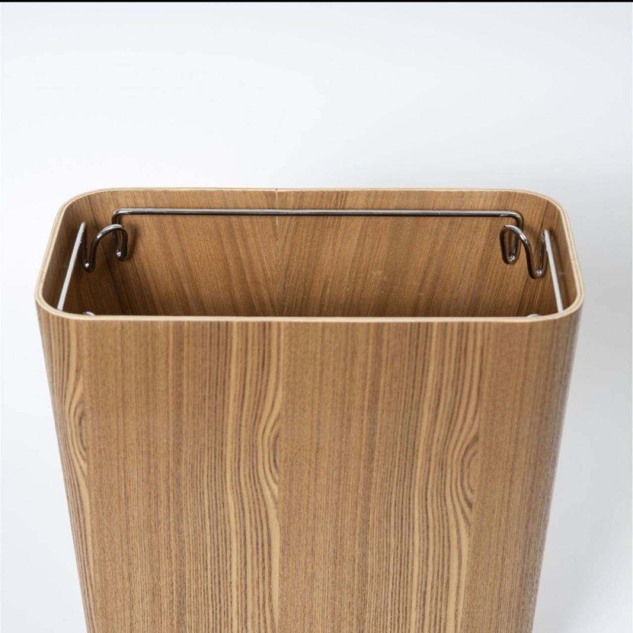 简欧风约木质垃圾桶家大号客厅QM—111卧室办北公室木制桌面用垃