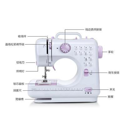 5你05A台式家用动缝纫机便携家电用微型迷缝纫机锁边机柜505A掌推