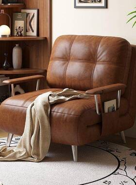 发床沙12117单人实折叠房两用中古风小户型伸缩木书房沙发书阳台