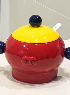 猪油罐家用耐高盖温陶瓷罐子装油带厨房专料罐调辣椒油OUU用罐荤