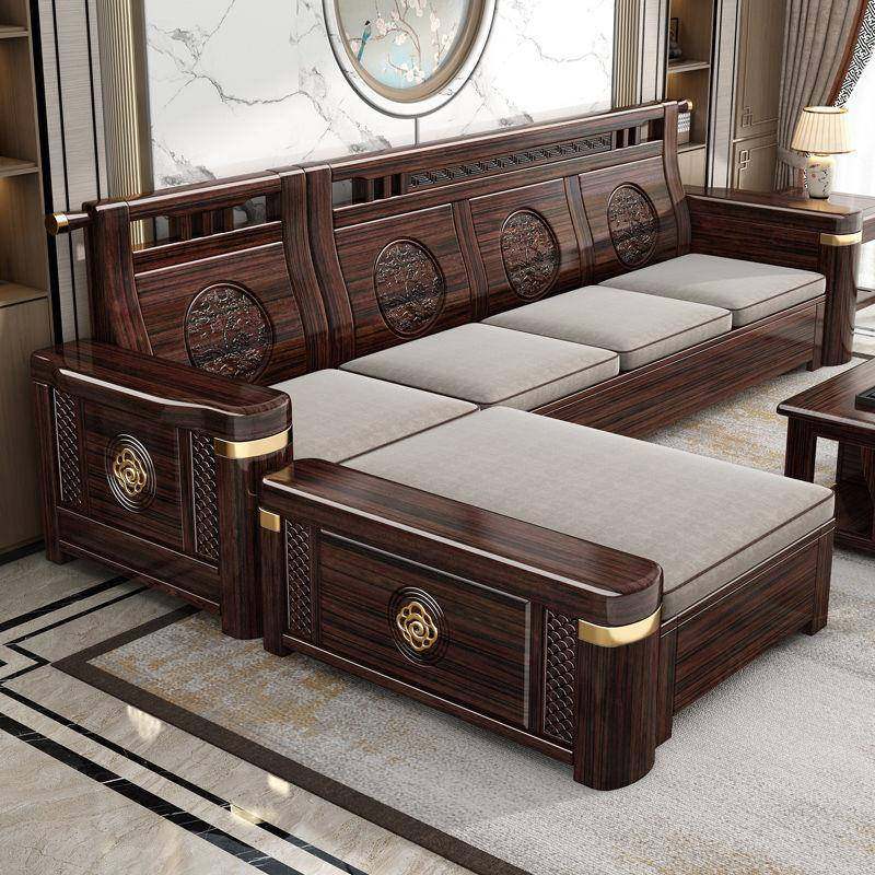 紫金檀PWO木新中式全发实沙全套大小户木型贵妃储物冬夏两厅用客