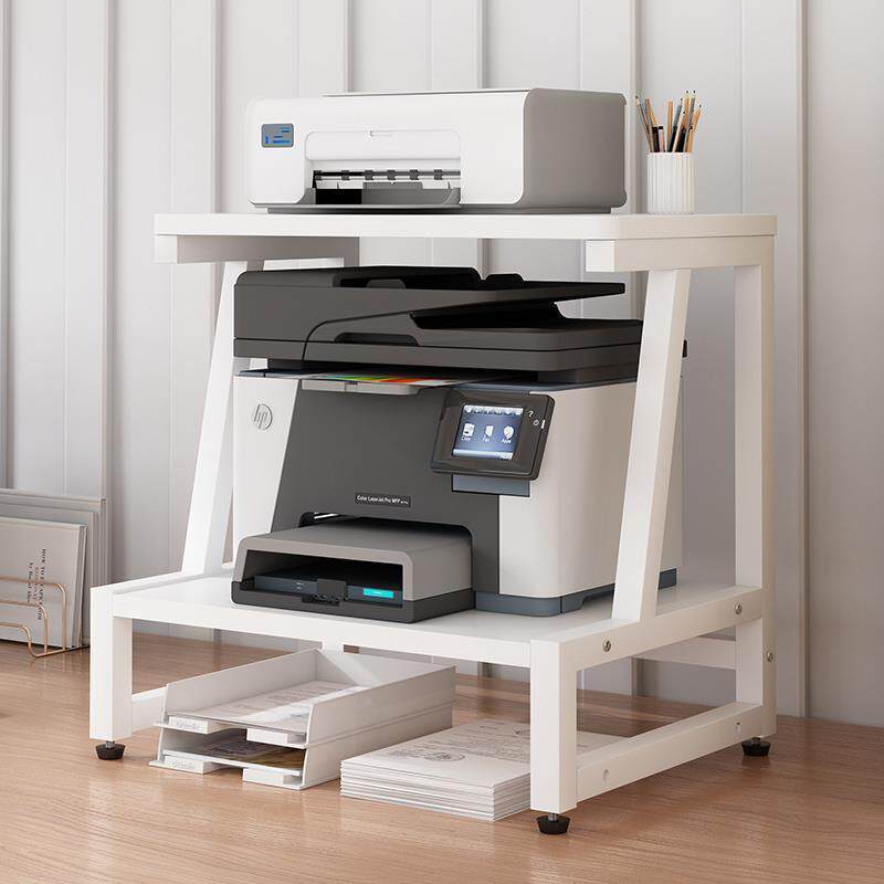 面上双ODY桌层打层印机置物打架落地多小型印机办公文件收纳整理