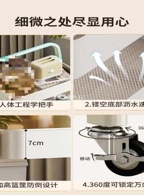 可折叠书17319架小推置架落地动带轮卧室零食架厨房收纳储物移物