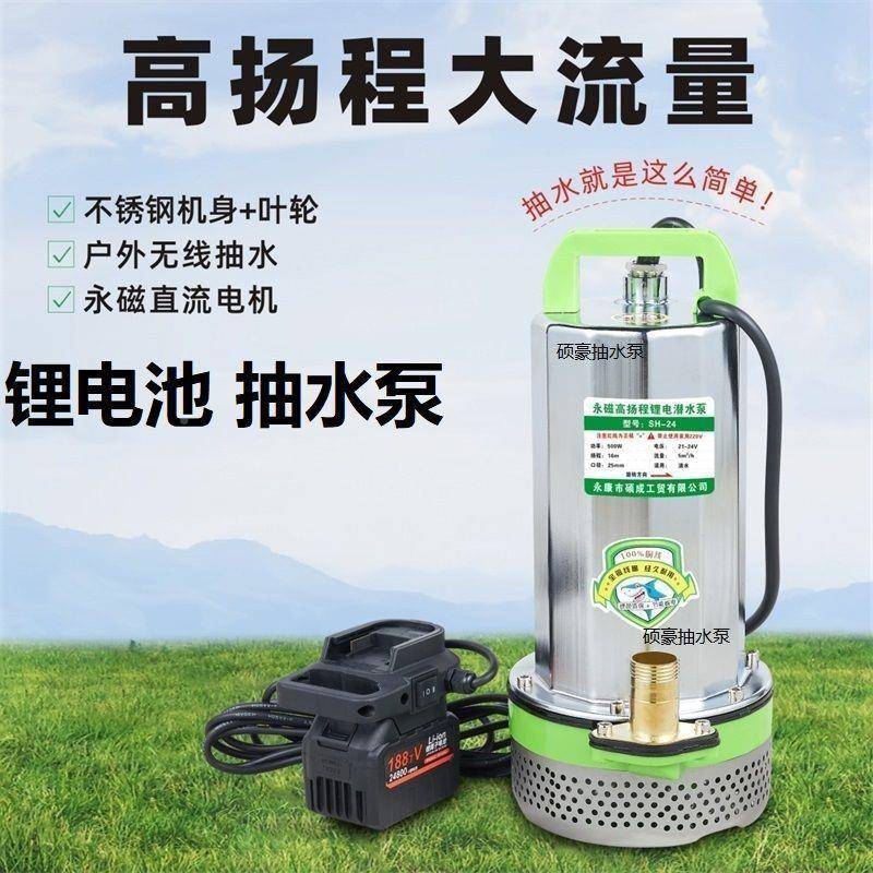电潜水泵浇菜抽JFH水泵水农田灌溉花园洒21V锂磁直流抽水神永器
